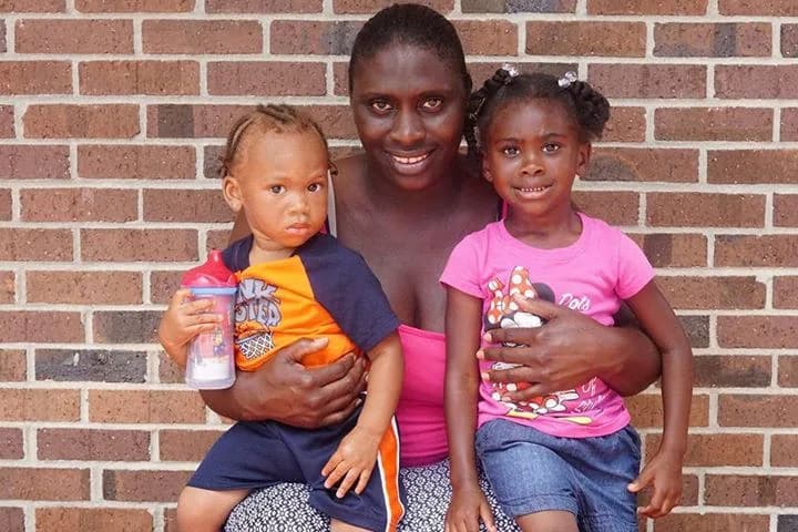 A mother and her two young children at a C.A.N. event